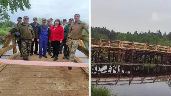 У селі на півночі Житомирщини місцеві власними силами відбудували міст через річку