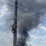 У Житомирі пролунав вибух: у небо піднявся стовп диму