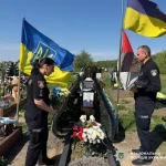 Річниця загибелі Героя: у Чуднові вшанували пам’ять лейтенанта поліції Олександра Галанзовського. ФОТО