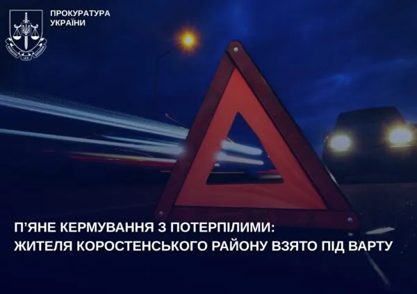 П'яний на Opel протаранив мотоцикл із підлітками на Житомирщині: водія взято під варту